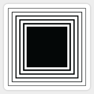 Black Square Geom Magnet